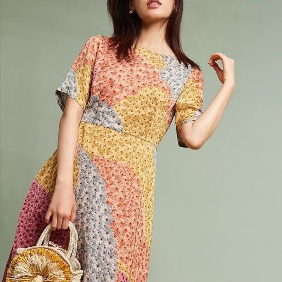 Anthropologie Catria Floral Varun Bahl Dress - Picture 12 of 12